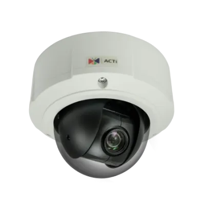 ACTI - B911 - 3MP Video Analytics Outdoor Mini PTZ with D/N, Extreme WDR, SLLS, 10x Zoom lens, f4.7-47mm/F1.6-3.0 (HOV:58°-5.8°), DC iris, Auto Focus, H.265/H.264, 1080p/60fps, 2D+3D DNR, Audio, MicroSDHC/MicroSDXC, PoE/DC12V, IP67, IK10, DI/DO, Bu