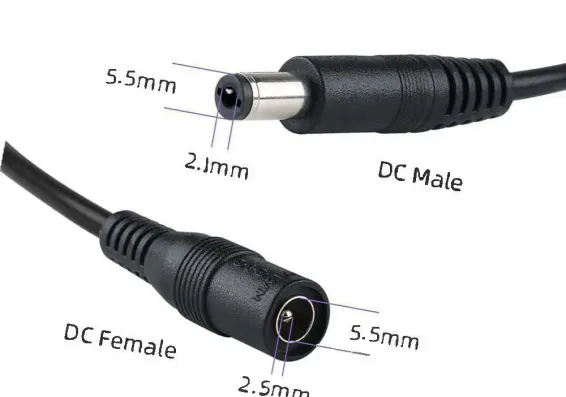 BE-DCF-4MM DC Female to 4 Male Pigtail