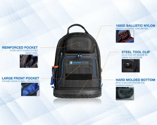 Jonard Tools - BP-100 - Technician's Tool Bag Backpack