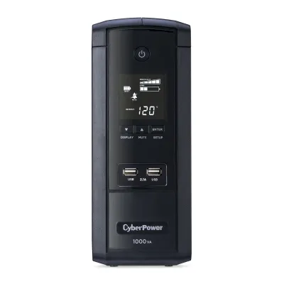 Cyber Power - BRG1000AVRLCD - UPS SYSTEMS Intelligent LCD, 1000VA/600W Line Interactive UPS, Mini-tower, 10 Outlets