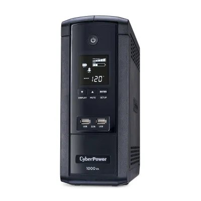 Cyber Power - BRG1000AVRLCD - UPS SYSTEMS Intelligent LCD, 1000VA/600W Line Interactive UPS, Mini-tower, 10 Outlets