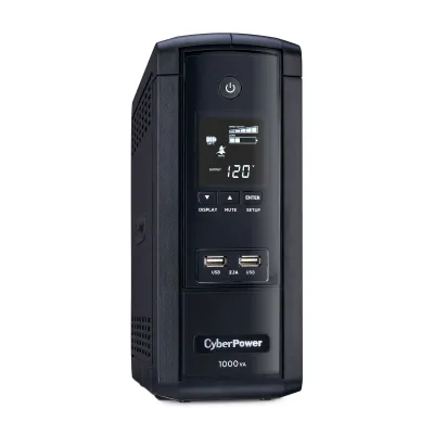 Cyber Power - BRG1000AVRLCD - UPS SYSTEMS Intelligent LCD, 1000VA/600W Line Interactive UPS, Mini-tower, 10 Outlets