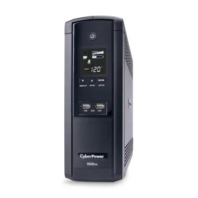 Cyber Power - BRG1500AVRLCD - UPS SYSTEMS Intelligent LCD, 1500VA/900W, Simulated Sine Wave, NEMA 5-15P, 6 ft cord
