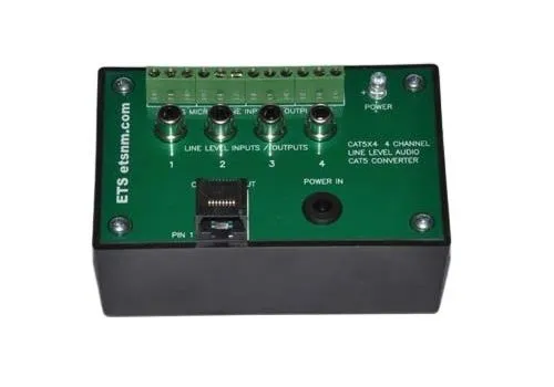 ETS - CAT5X4 CAT5 - Converter 4 Channel, Remote Power (SET)