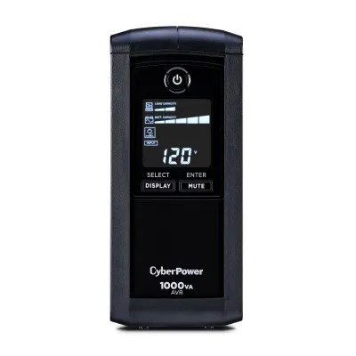 Cyber Power - CP1000AVRLCD - 1000VA/600W Line-Interactive Ups AVR LCD 9 Outlets 3 Year Warranty 1080 Joules