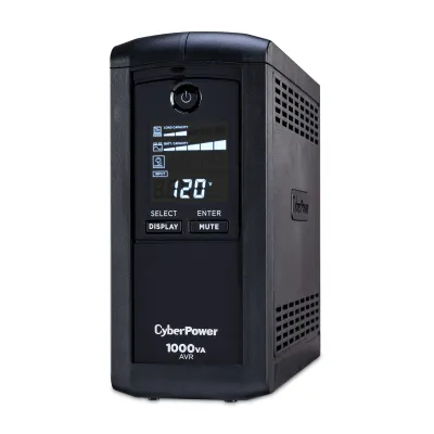 Cyber Power - CP1000AVRLCD - 1000VA/600W Line-Interactive Ups AVR LCD 9 Outlets 3 Year Warranty 1080 Joules