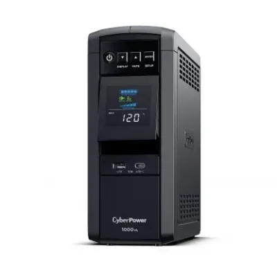 Cyber Power - CP1000PFCLCDTAA - 1000VA/600W, PFC Sine Wave Mini-tower UPS, 10 NEMA 5-15R, NEMA 5-15P, USB, Relay, PowerPanel Personal Software, 3 Yr Wty, TAA Compliant