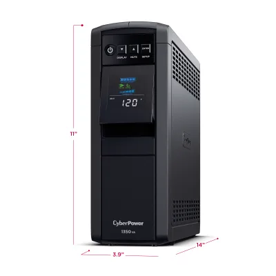 Cyber Power - CP1350PFCLCD - UPS SYSTEMS 1500VA/1000W, PFC Sine Wave Mini-tower