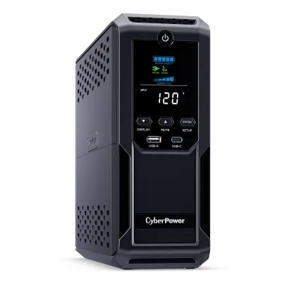 Cyber Power - CP1500AVRLCD3 - UPS SYSTEMS Intelligent LCD, 1500VA/900W Line Interactive UPS, Mini-tower, 12 Outlets