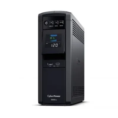 CYBERPOWER - CP1500PFCLCDTAA - 1500VA/1000W, PFC Sine Wave Mini-tower UPS, 12 NEMA 5-15R, NEMA 5-15P, USB, Relay, SNMP, PowerPanel Business Software, 3 Yr Wty, TAA Compliant