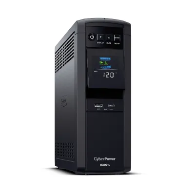 Cyber Power - CP1500PFCLCD - UPS SYSTEMS 1500VA/1000W, PFC Sine Wave Mini-tower