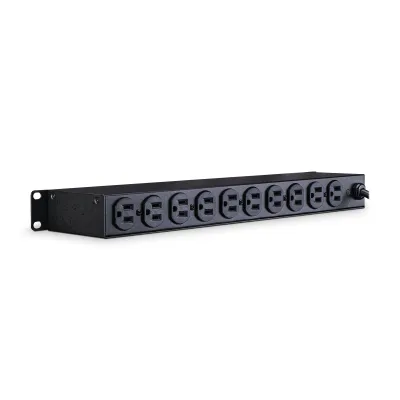 Cyber Power - CPS1215RM - 120 V, 50Hz/60Hz, NEMA 5-15P plug, 10 NEMA 5-15R, 1U Rackmount, 15 ft Cord