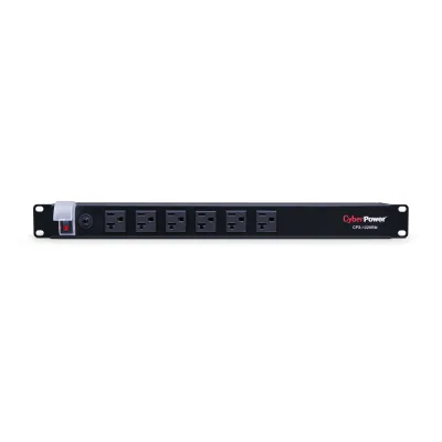 Cyber Power - CPS1220RM - 120 V, 50Hz/60Hz, NEMA 5-20P Plug, 12 NEMA 5-20R, 1U Rackmount, 15 ft Cord