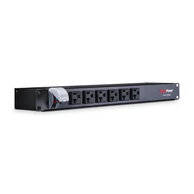 Cyber Power - CPS1220RM - 120 V, 50Hz/60Hz, NEMA 5-20P Plug, 12 NEMA 5-20R, 1U Rackmount, 15 ft Cord
