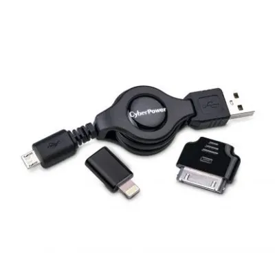 Cyber Power - CPU3RTAKT - Black, Up to 3.2 ft. (retractable), USB 2.0, 3 year warranty