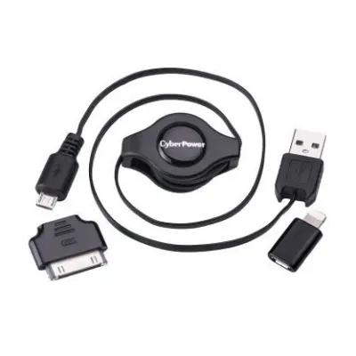Cyber Power - CPU3RTAKT - Black, Up to 3.2 ft. (retractable), USB 2.0, 3 year warranty