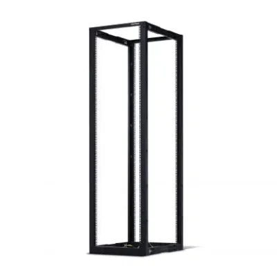 Cyber Power - CR45U40001 - 45U 19" 4-post Open Frame Rack, 600mm wide, 22"-40" depth adjustable, black, 1760lbs (800kg) loading capacity, ships knock-down, 5 year warranty