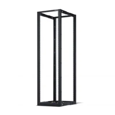 Cyber Power - CR45U40001 - 45U 19" 4-post Open Frame Rack, 600mm wide, 22"-40" depth adjustable, black, 1760lbs (800kg) loading capacity, ships knock-down, 5 year warranty