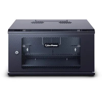 Cyber Power - CR6U61003 - 6U 19" Wall Mount Enclosure, 600mm Wide, 600mm Deep, Hex Perforated Metal Door, Side Panels, Locking Doors/Panels, Black