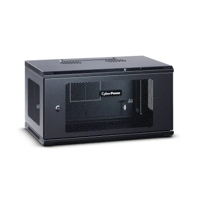 Cyber Power - CR6U61003 - 6U 19" Wall Mount Enclosure, 600mm Wide, 600mm Deep, Hex Perforated Metal Door, Side Panels, Locking Doors/Panels, Black
