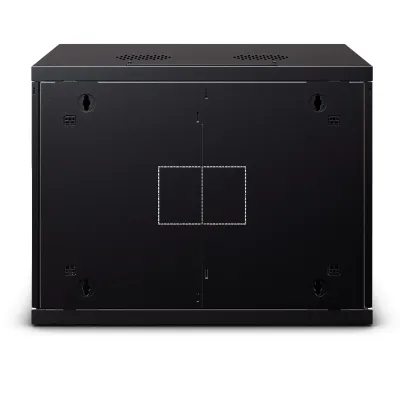 Cyber Power - CR9U61003 - 9U 19" Wall Mount Enclosure, 600mm Wide, 600mm Deep, Hex Perforated Metal Door, Side Panels, Locking Doors/Panels, Black