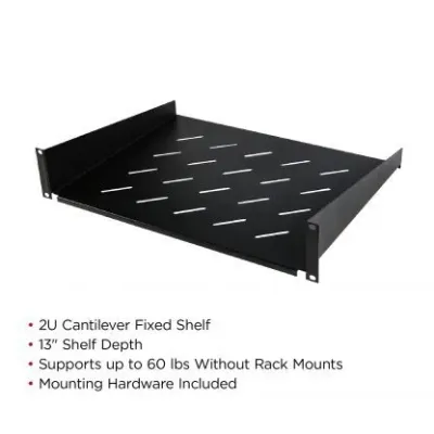 Cyber Power - CRA50001 - 19” 2U Cantilever Shelf, 13” (350MM) Deep, 60LBS (27KG) Capacity, 5 Year Warranty