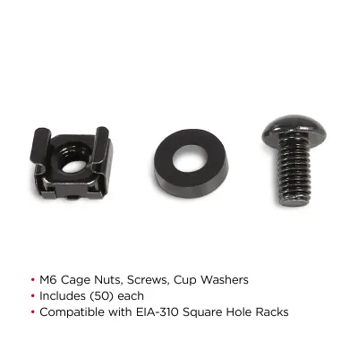 Cyber Power - CRA60001 - UPS SYSTEMS Hardware, M6 cage nut and screw hardware, 50 per pack