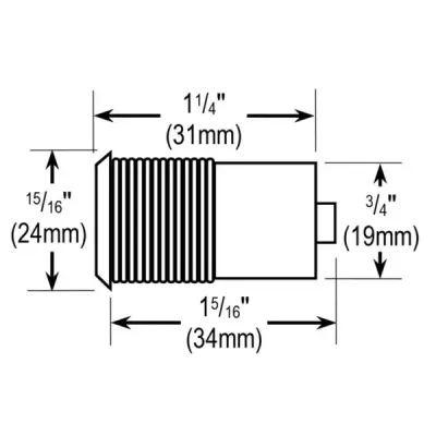 SECO-LARM - CS-PD419-PQ - Infrared Proximity Sensor – 19mm, Stainless steel
