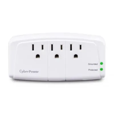 CYBERPOWER - CSB300W - 900 J, 125 V, NEMA 5-15P plug, 3 NEMA 5-15R, Limited lifetime warranty