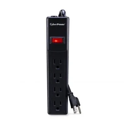 Cyber Power - CSB404 - 600 J, 125 V, NEMA 5-15P plug, 4 NEMA 5-15R, 4 ft Cord, Limited Lifetime Warranty