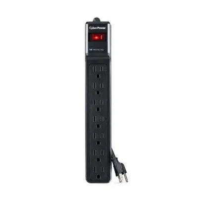 CYBERPOWER - CSB7012 - 1500 J, 125 V, NEMA 5-15P plug, 7 NEMA 5-15R, 12 ft cord, Limited lifetime warranty