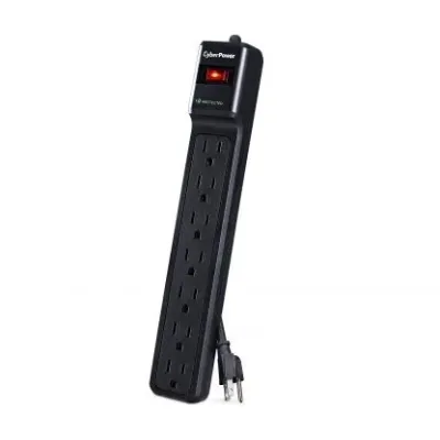 CYBERPOWER - CSB7012 - 1500 J, 125 V, NEMA 5-15P plug, 7 NEMA 5-15R, 12 ft cord, Limited lifetime warranty
