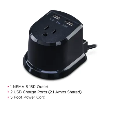 Cyber Power - CSP105U - 125V, 2 (2.1A shared) USB ports, 5 ft cord, 1 year warranty