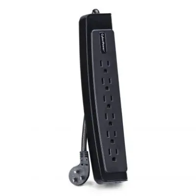 Cyber Power - CSP604T - 1350 J, 125 V, NEMA 5-15P 45 degree off-set plug, 6 NEMA 5-15R, 4 ft cord, Limited Lifetime Warranty