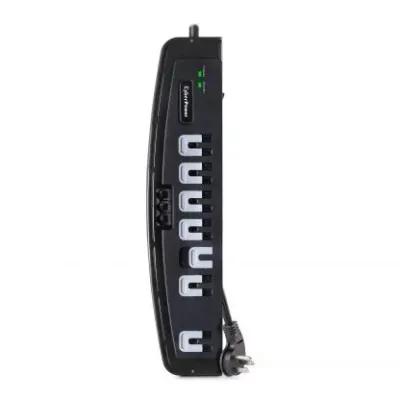 Cyber Power - CSP708T - 1650 J, 125 V, NEMA 5-15P 45 Degree off-set Plug, 7 NEMA 5-15R, 8 ft cord, Limited Lifetime Warranty
