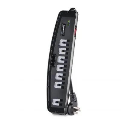 Cyber Power - CSP708T - 1650 J, 125 V, NEMA 5-15P 45 Degree off-set Plug, 7 NEMA 5-15R, 8 ft cord, Limited Lifetime Warranty