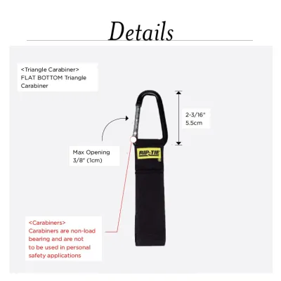 Rip-Tie - J-24 - Two-Inch CableCarrier with 6" Carabiner