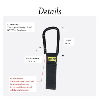 Rip-Tie - JW-24 - Two-Inch CableCarrier with WEBBING with 6" Carabiner