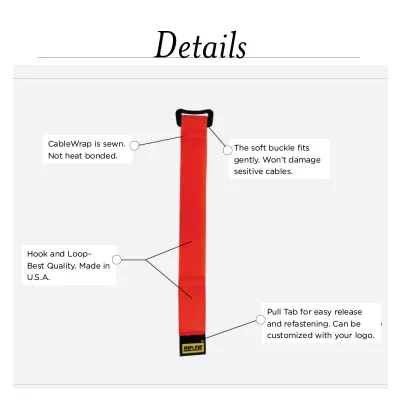 Rip-Tie - HB-09 - One Inch Wide CableWrap with Buckle 1" x 9"