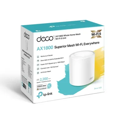 TP-Link - DECO X20(1-PACK)_ISP - AX1800 WHOLE HOME MESH WI-FI 6 WRLS UNIT ISP VERSION