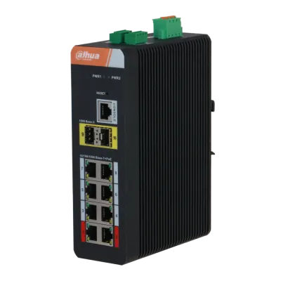 Dahua - DH-IS4210-8GT-120 - 8-Port L2 Managed Industrial Gigabit PoE Switch (PoE 2.0)