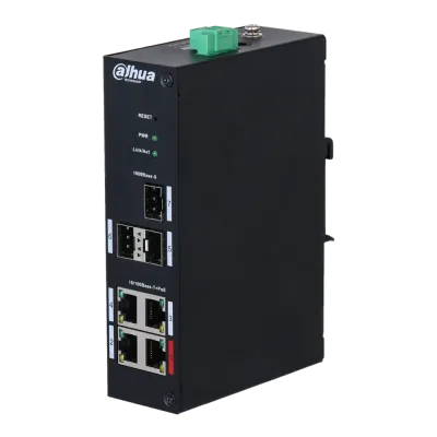Dahua - DH-PFS4307-4ET-96 - 4-Port PoE Desktop Managed Hardened Switch(PoE 2.0)
