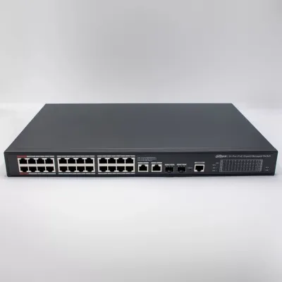 Dahua - DH-S4228-24GT-360 - 24-Port PoE Desktop Managed Gigabit Switch (PoE++)