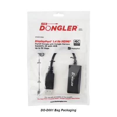 GoSimplyConnect - DO-D001 - SimplyAV - Display Port1.4 to HDMI 2.0b Pigtail Adapter Dongle - 1Ea/Bag