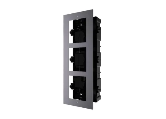 Hikvision - DS-KD-ACF3/Plastic - 3 Module Flush Plastic Mount
