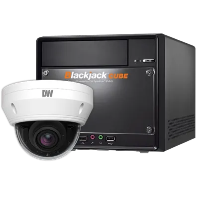 Digital Watchdog - DW-CUDV9KIT98 - Blackjack Cube 9TB with 8x vari-focal lens vandal dome IP cameras kits
