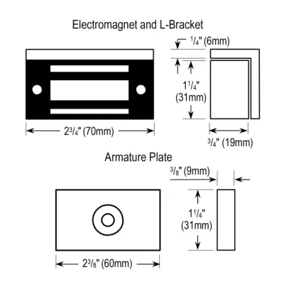 SECO-LARM - E-941SA-80Q - 80-lb Electromagnetic Lock