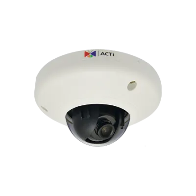 ACTI - E914 - 5MP Indoor Mini Fisheye Dome with Extreme WDR, SLLS, Fixed Lens