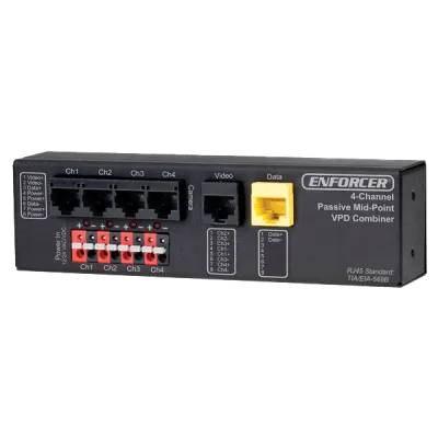 SECO-LARM - EB-P304-01MQ - 4 Channel Video/Power/Data Passive Midpoint Combiner