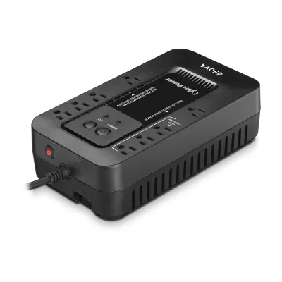 Cyber Power - EC450G - UPS SYSTEMS Ecologic, 450VA/260W, Simulated Sine Wave, NEMA 5-15P, 5 ft cord